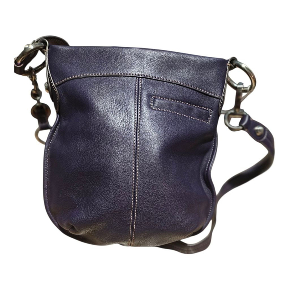 B. Makowsky Genuine Leather Crossbody Bag – Eggplant Purple, Silver Hardware - Picture 9 of 13